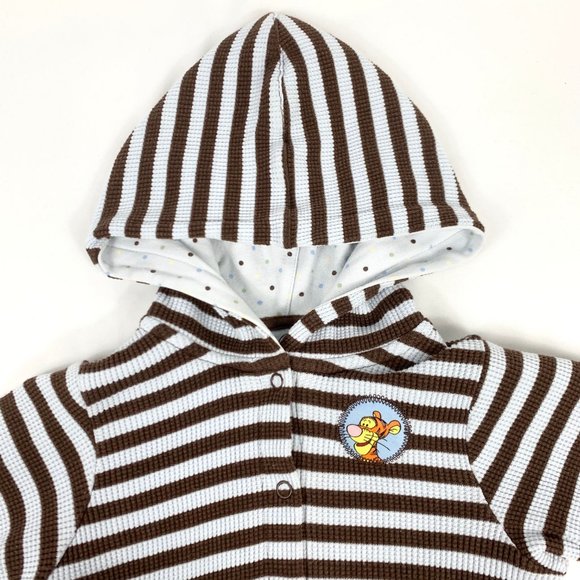 3/$25 Disney Store Tigger Striped Hoodie - Brown/White, Size 24 Mo - Picture 2 of 9